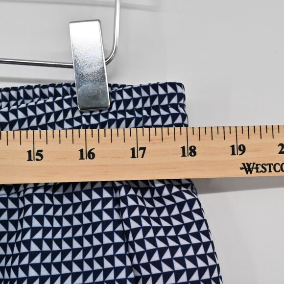 J CREW Pants Womens Size 6 Blue Geometric Stripe Drawstring Elastic Waist Drapey - Picture 9 of 11